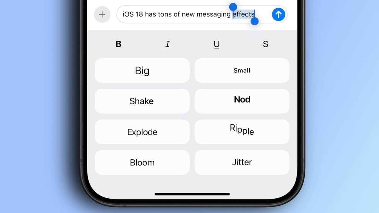 Как использовать новые текстовые эффекты в «Сообщениях» на iPhone с iOS 18