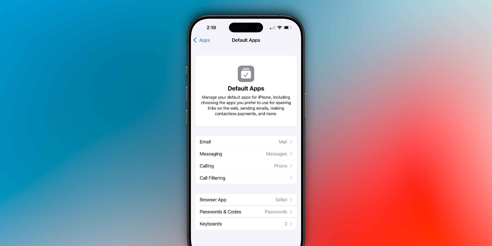 Приложения iOS 18.2 по умолчанию