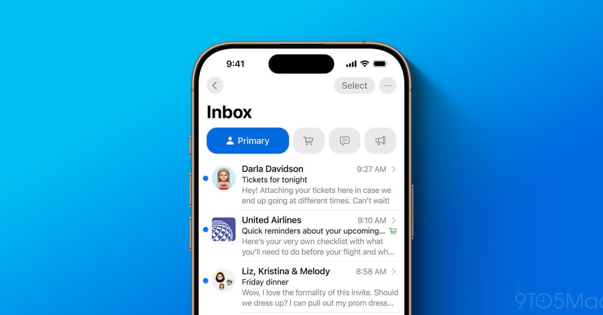 iOS 18.2 обновляет Apple Mail с самым большим обновлением дизайна, вот что нового