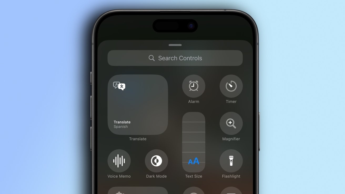 Редактирование Центра управления на iPhone под управлением iOS 18.