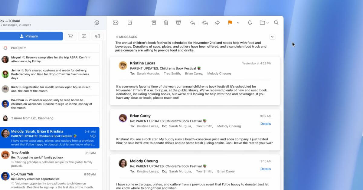 PSA: редизайн Apple Mail в iOS 18.2 пока не появится на iPad или Mac