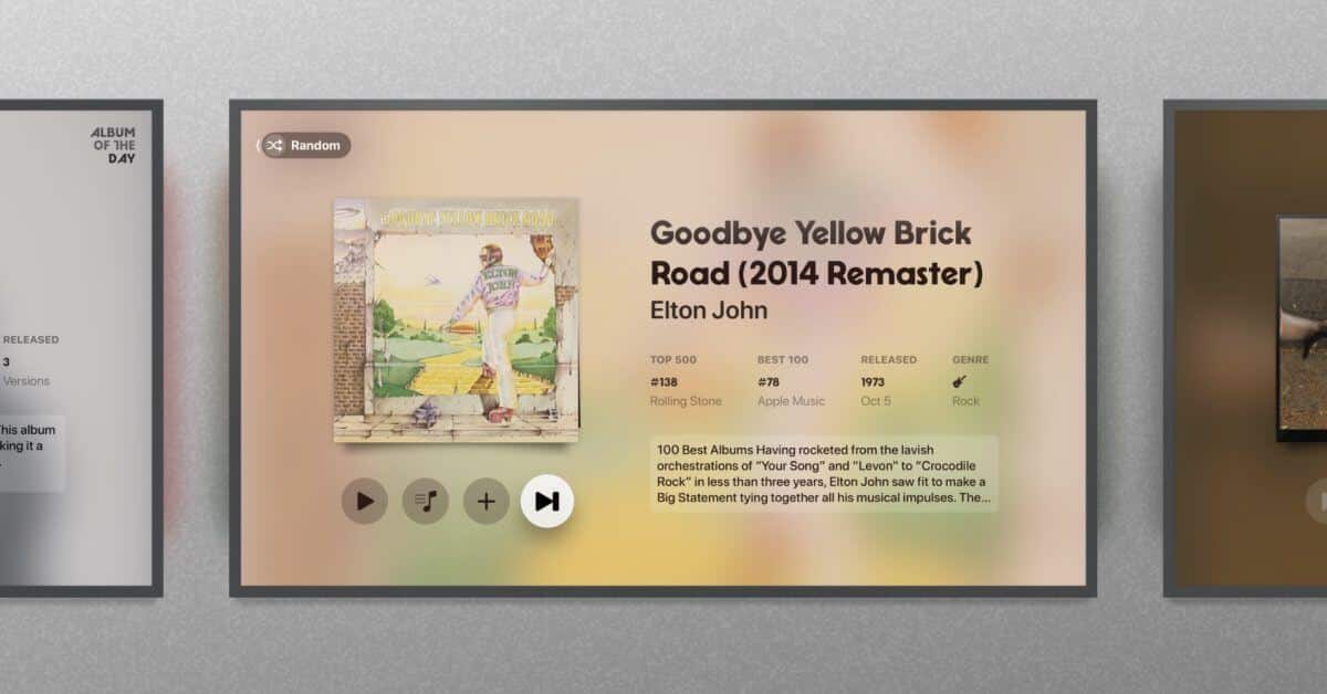 NowPlaying for Apple TV предлагает слушать альбомы целиком.