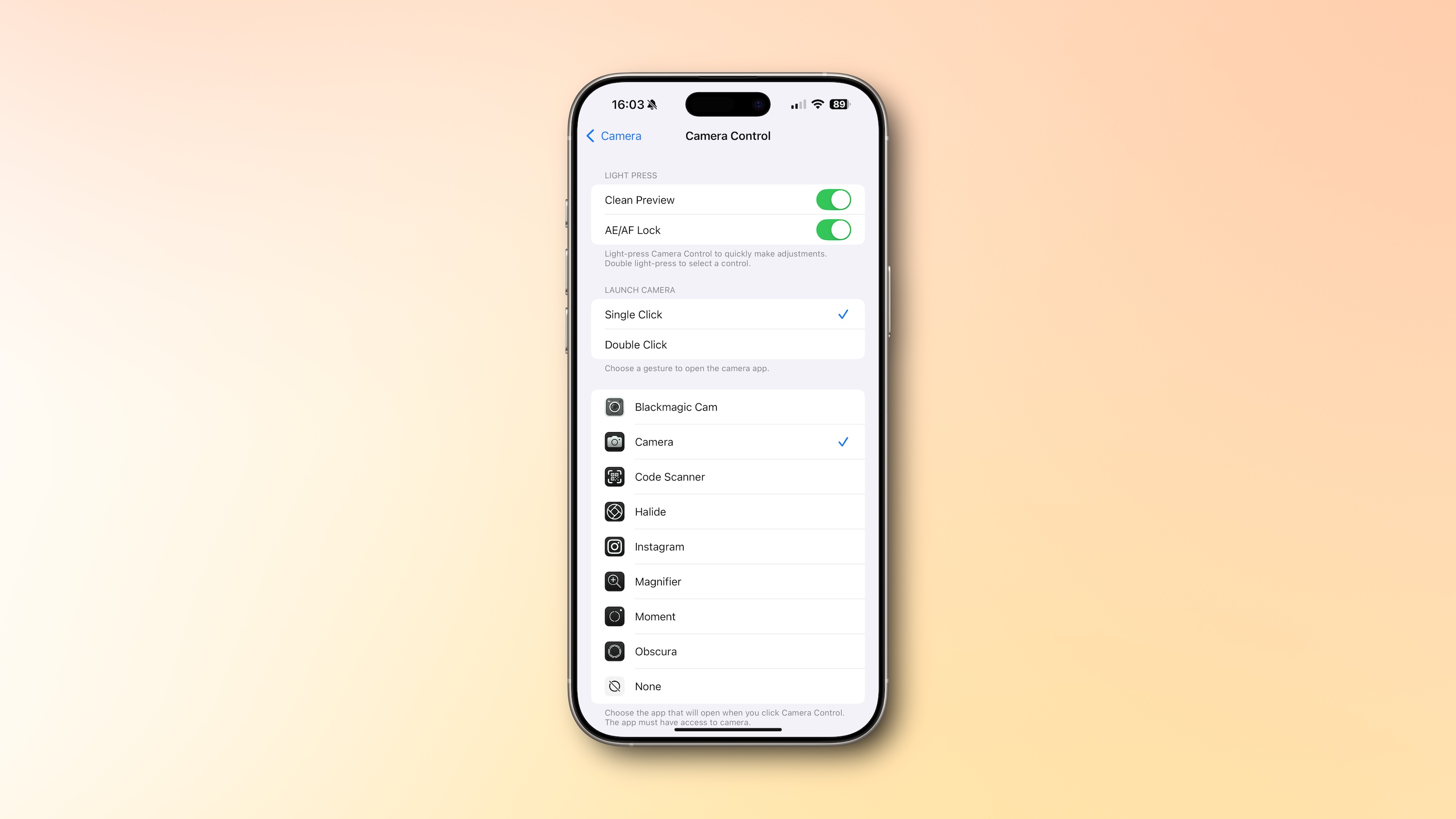 В iOS 18.2 beta 2 добавлена блокировка фокусировки и экспозиции в Camera Control на iPhone 16.