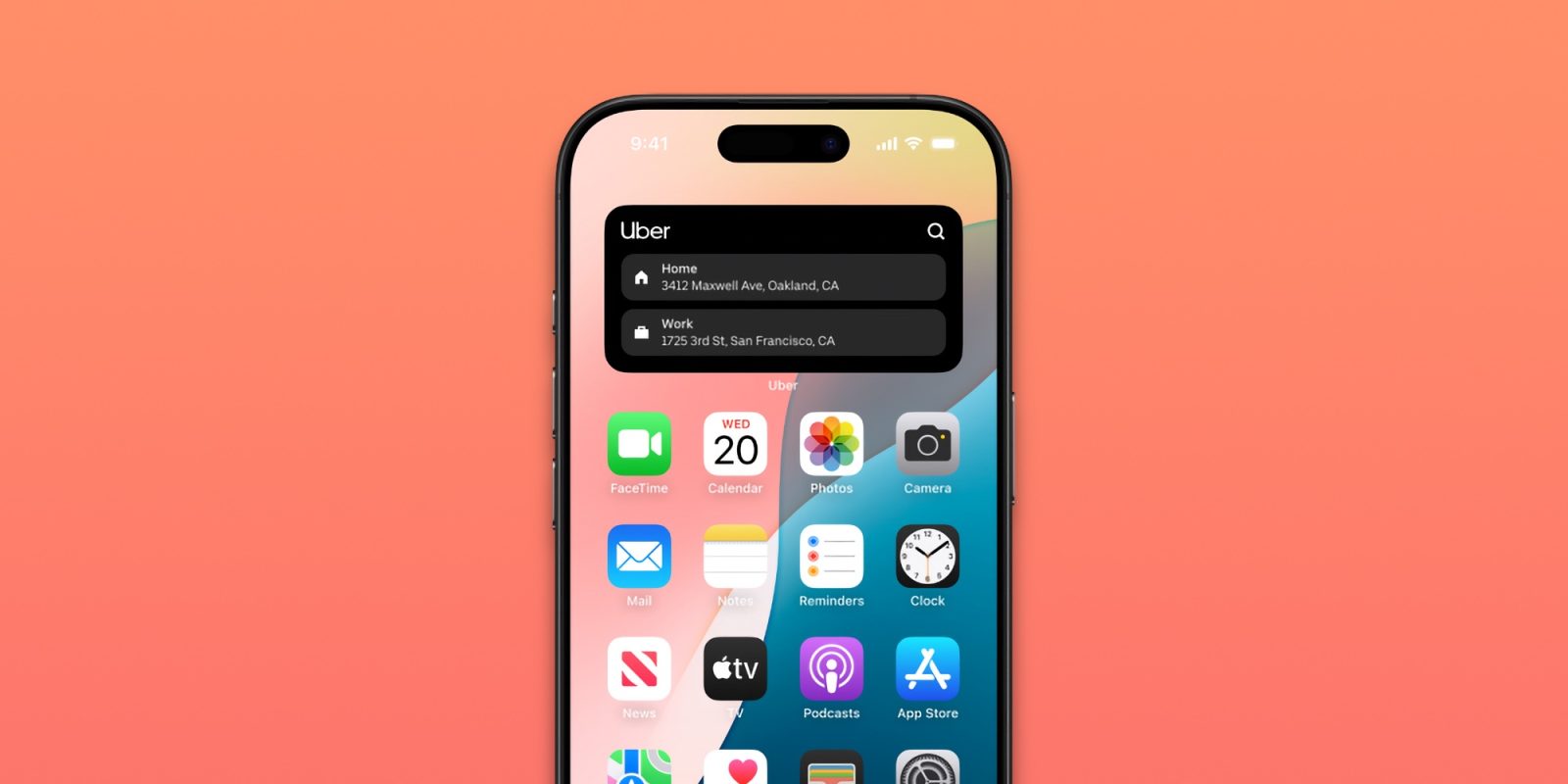 Виджет Убер iOS