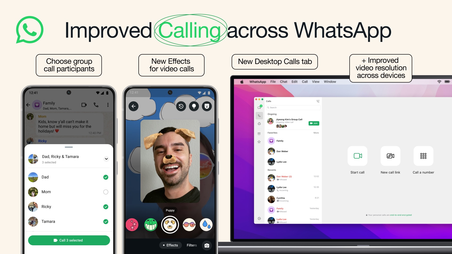 WhatsApp объявляет об улучшении аудио- и видеозвонков