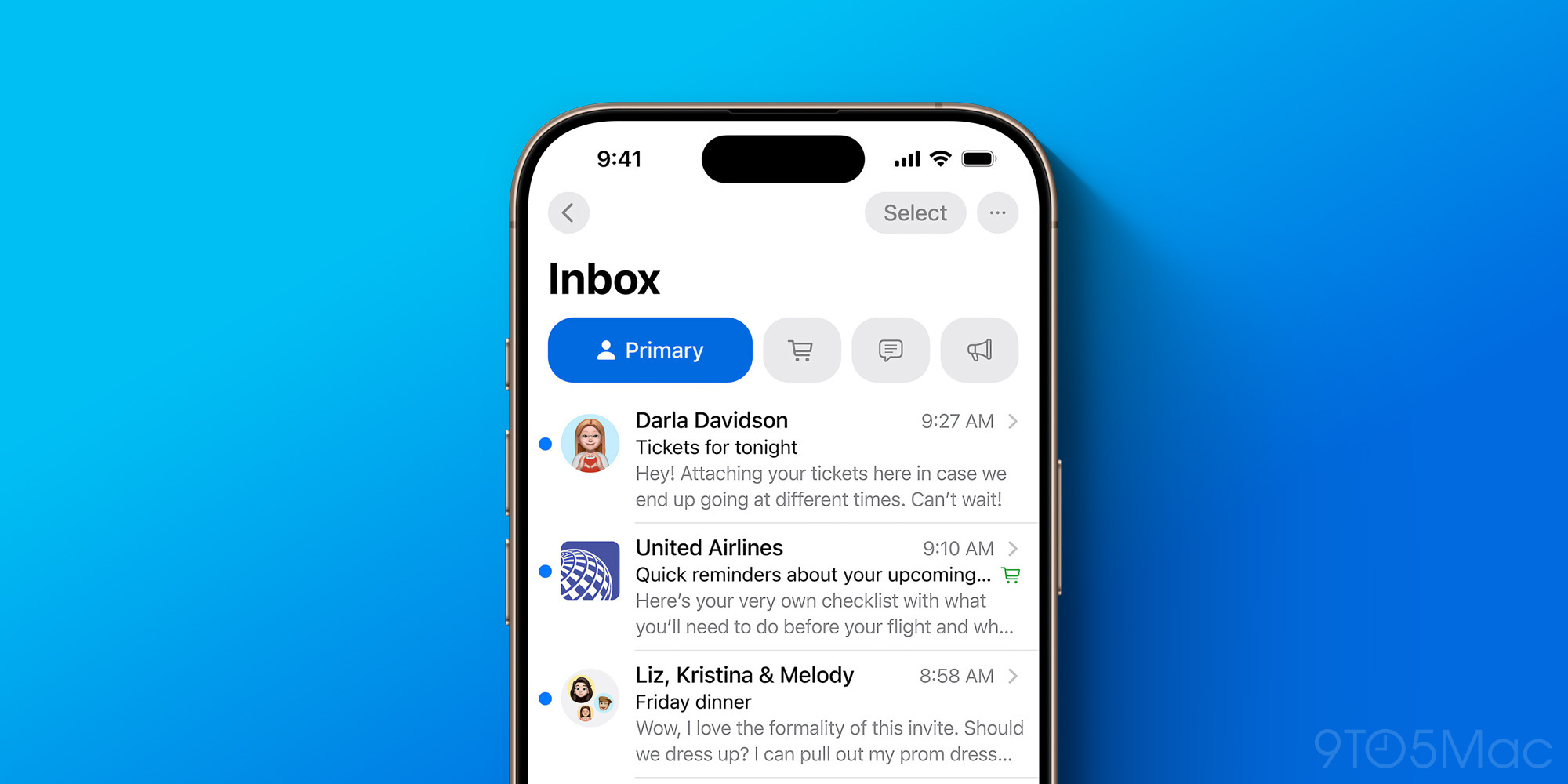 Почтовое приложение iOS 18.2