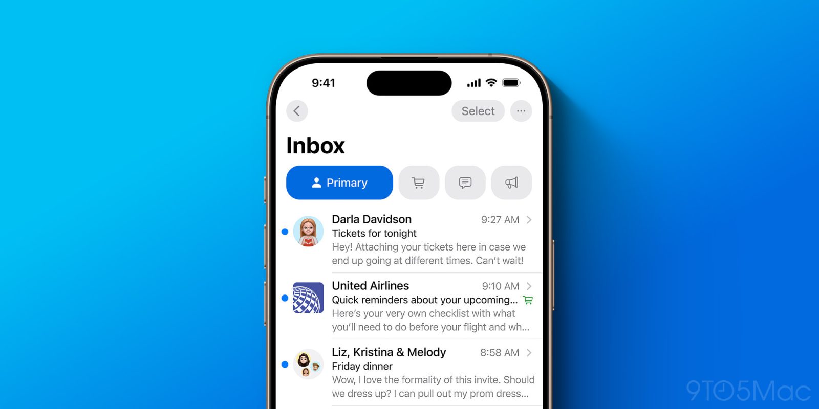 Почтовое приложение iOS 18.2