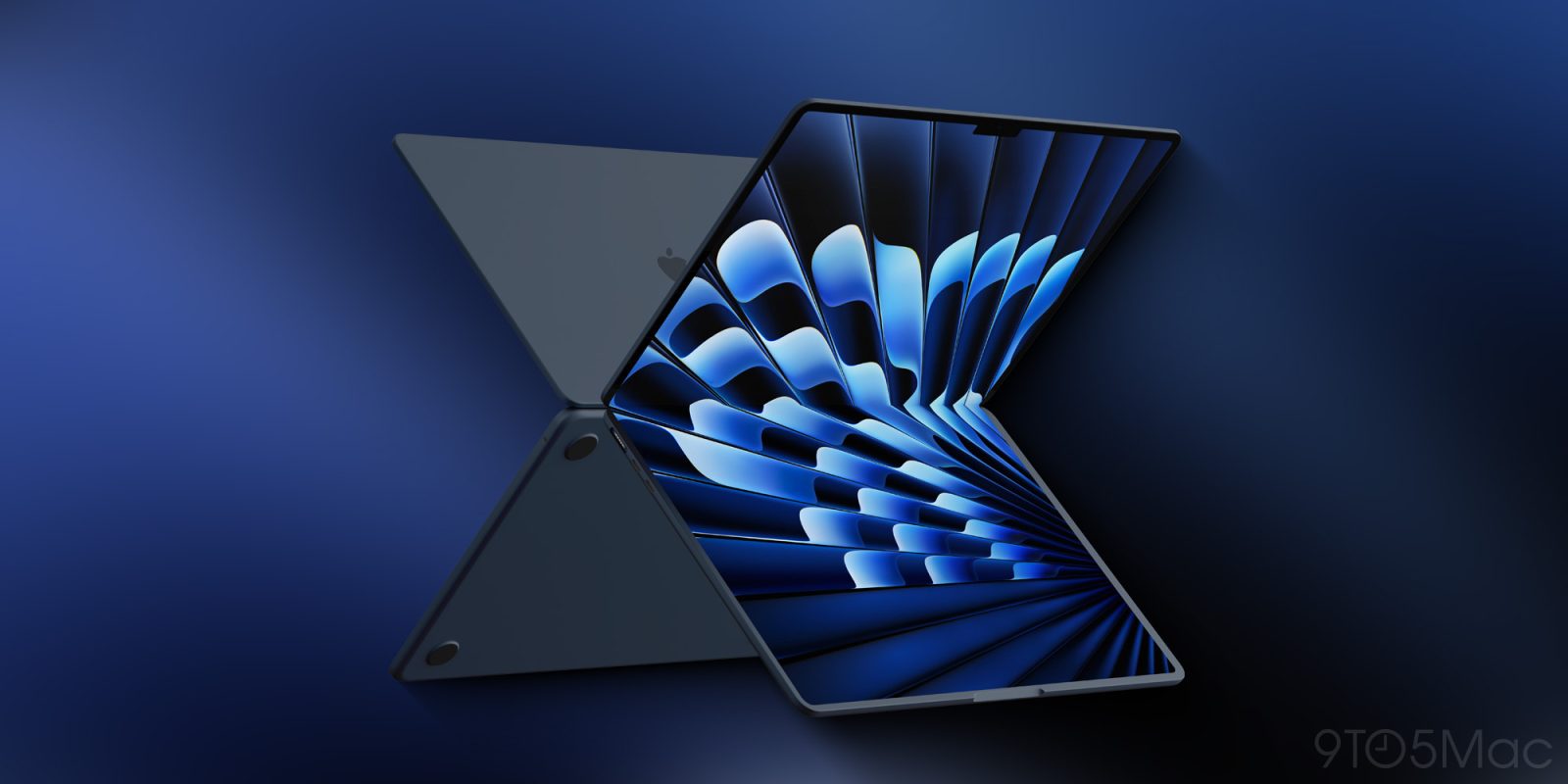 складной MacBook с полным экраном