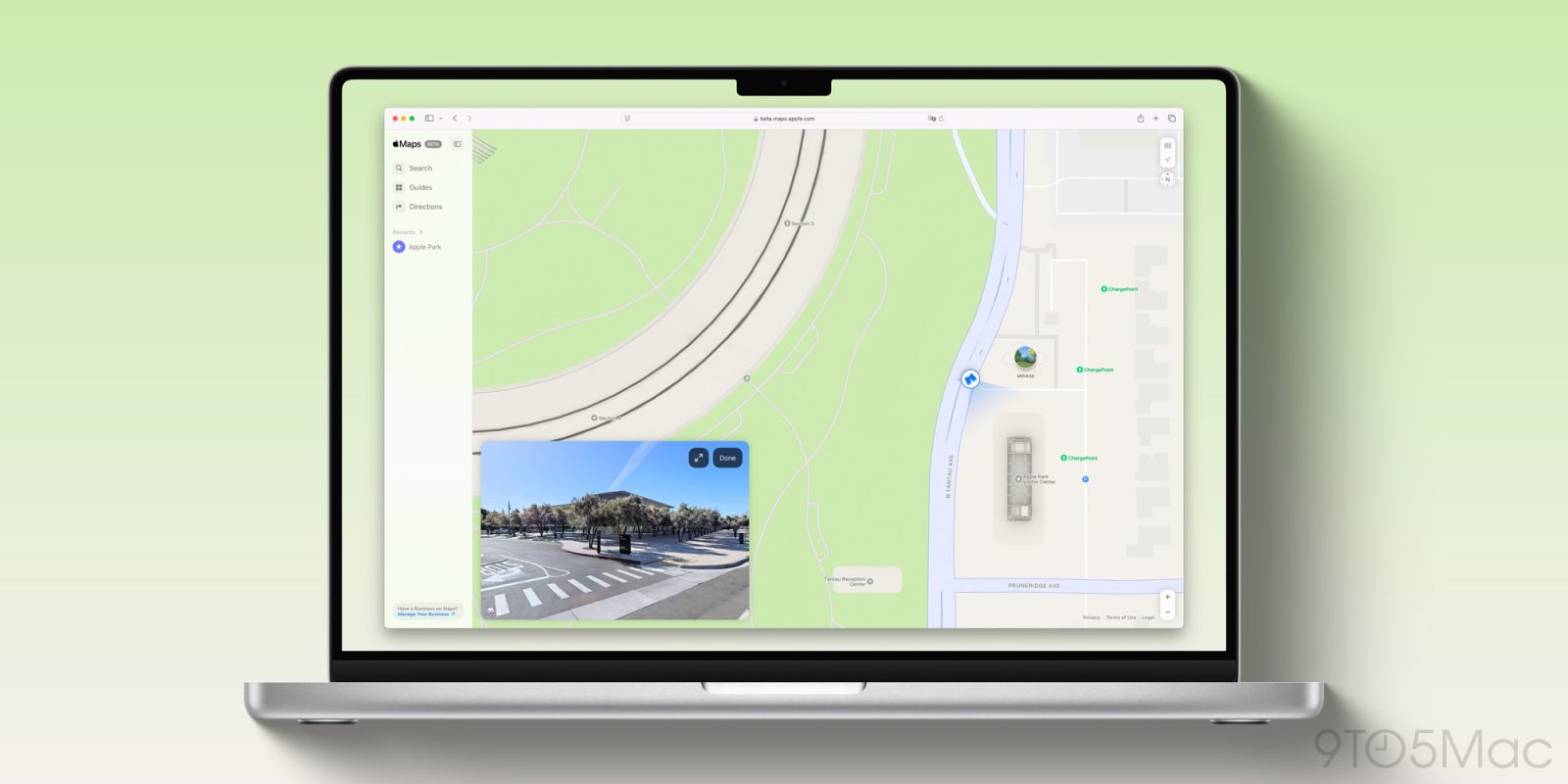 Веб-версия Apple Maps теперь поддерживает функцию «Осмотреться»