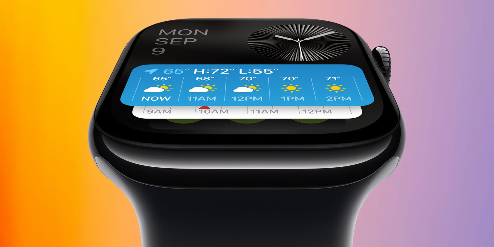 Обзоры Apple Watch Series 10 | Крупный план часов на красочном фоне