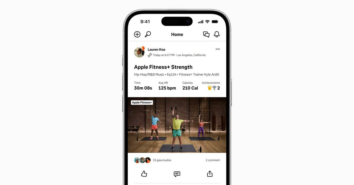 Apple Fitness+ объявляет об интеграции со Strava, новой программой силовых тренировок