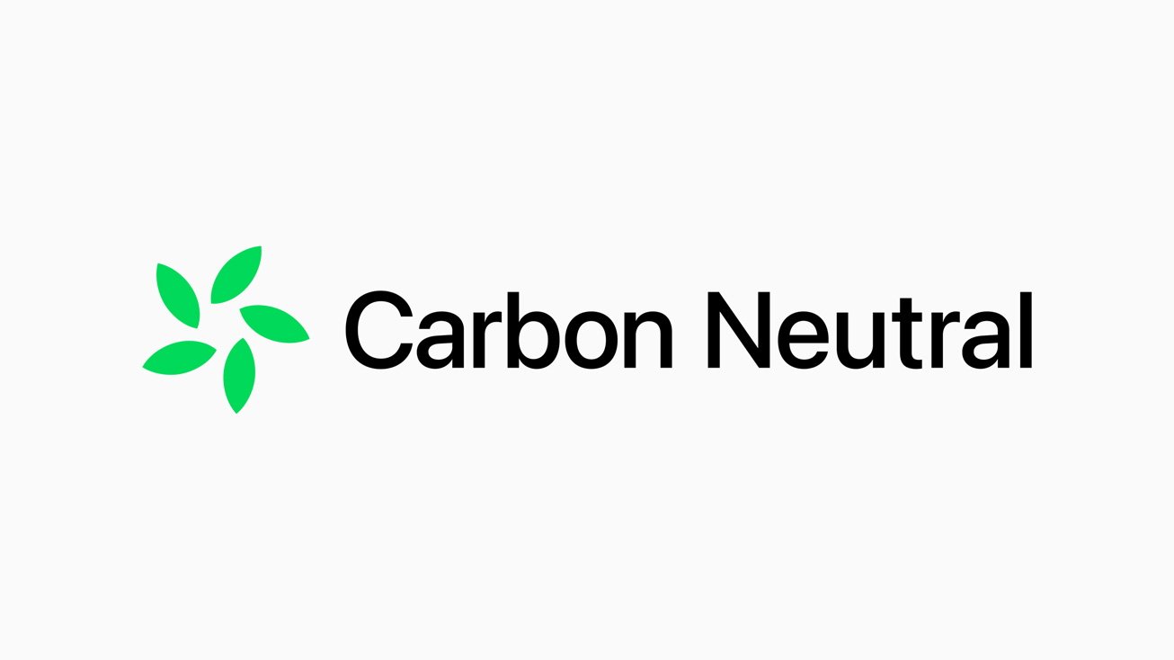 Логотип зеленого листа рядом со словами Carbon Neutral на белом фоне.