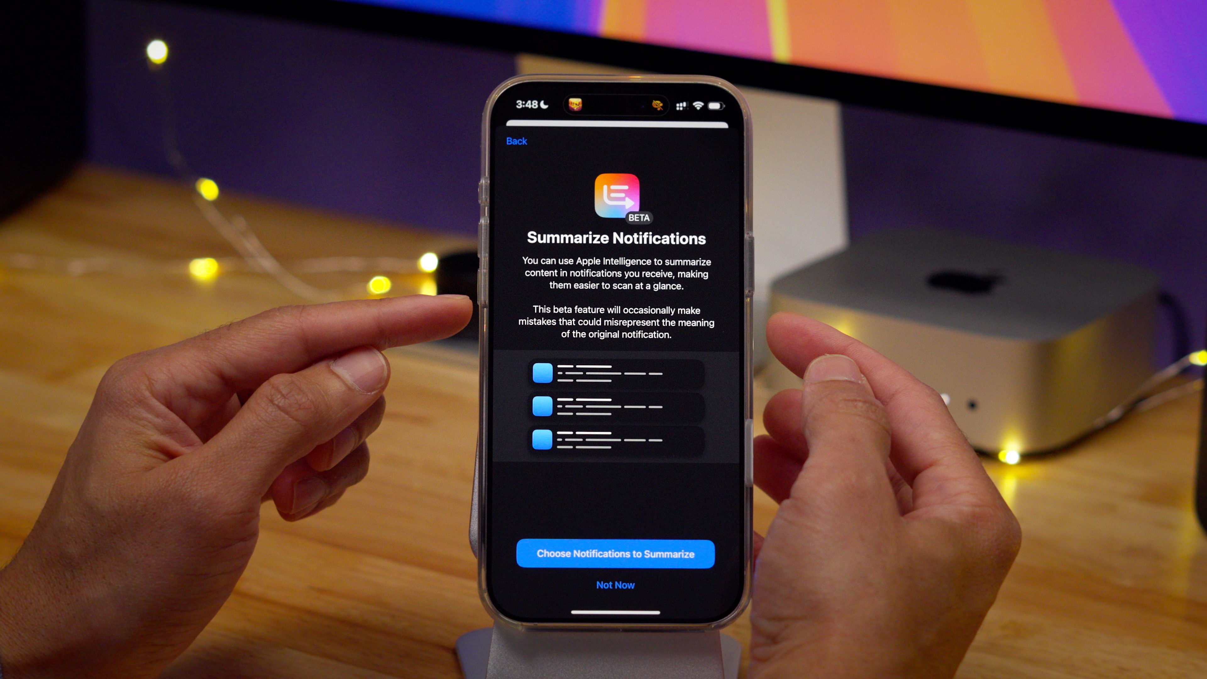 iOS 18.3 Beta 3. Заставка сводных уведомлений