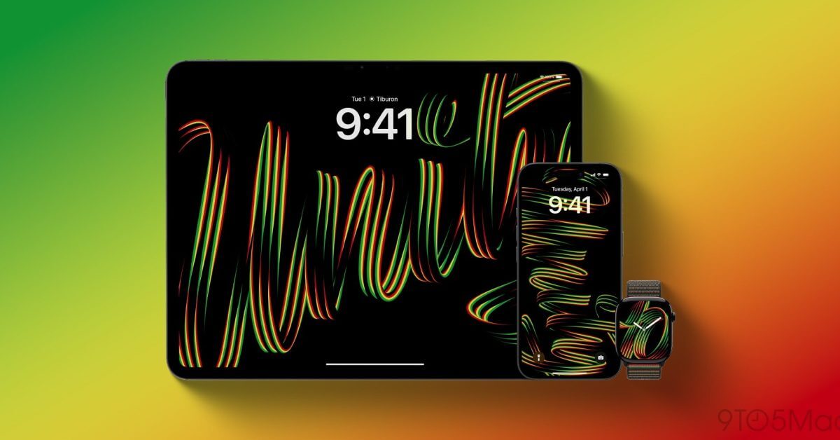 Apple представляет Beautiful 2025 Black Unity Collection Sport Loop, часы и обои для iPhone/iPad