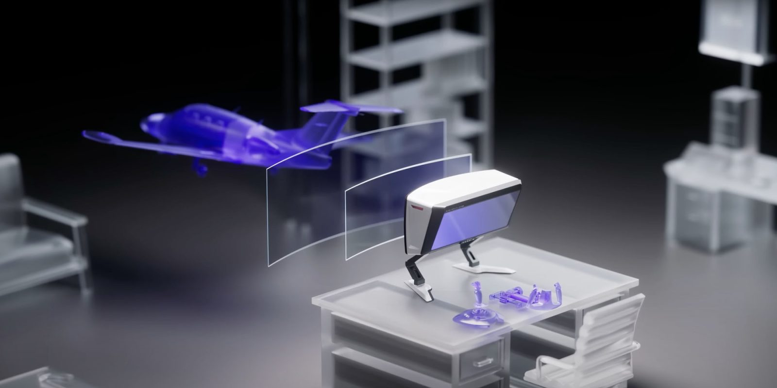 Иммерсивный монитор Brelyon Ultra Reality Extend обеспечивает возможности Vision Pro без гарнитуры (показано приложение для симулятора полета)
