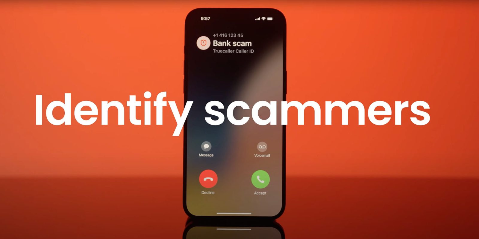 iOS 18.2 позволяет блокировать спам и мошенничество в режиме реального времени в приложении Truecaller | Скриншот, показывающий «банковское мошенничество»
