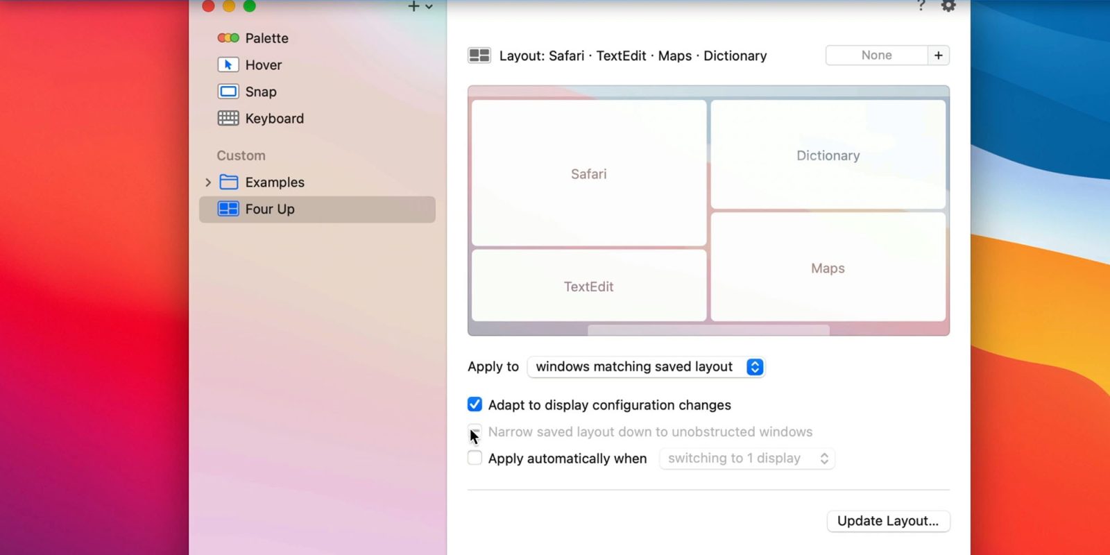 Программное обеспечение для управления окнами приложения Moom Mac
