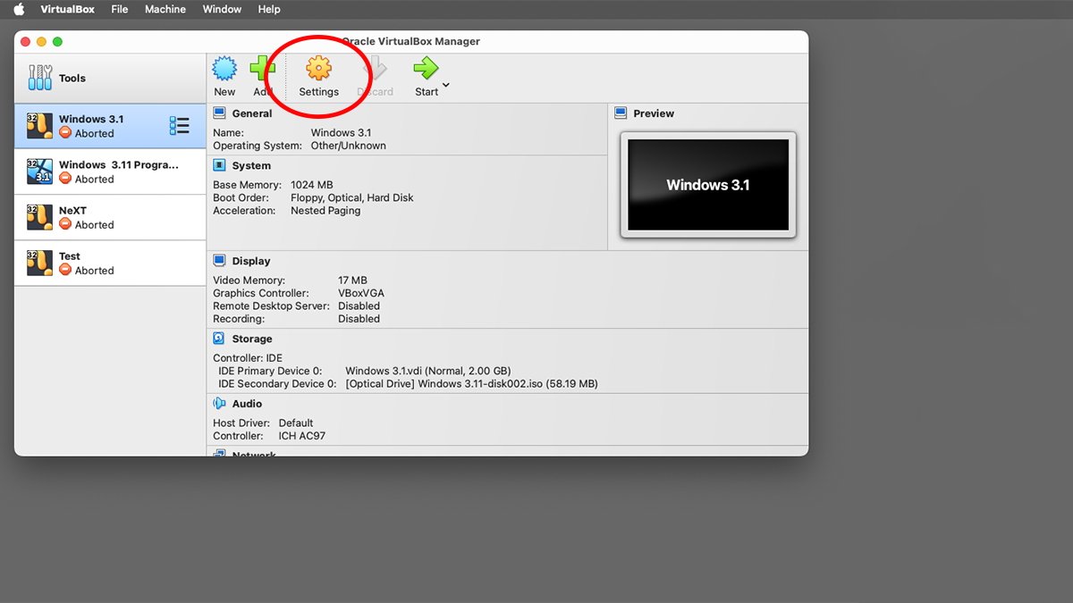 Кнопка Settings позволяет изменить поведение каждого .vbox.