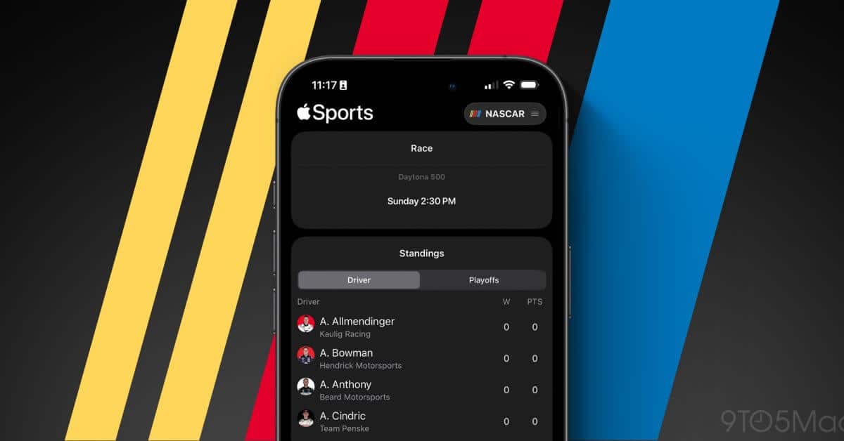 Apple Sports только что добавила в приложение NASCAR и MLB Spring Training