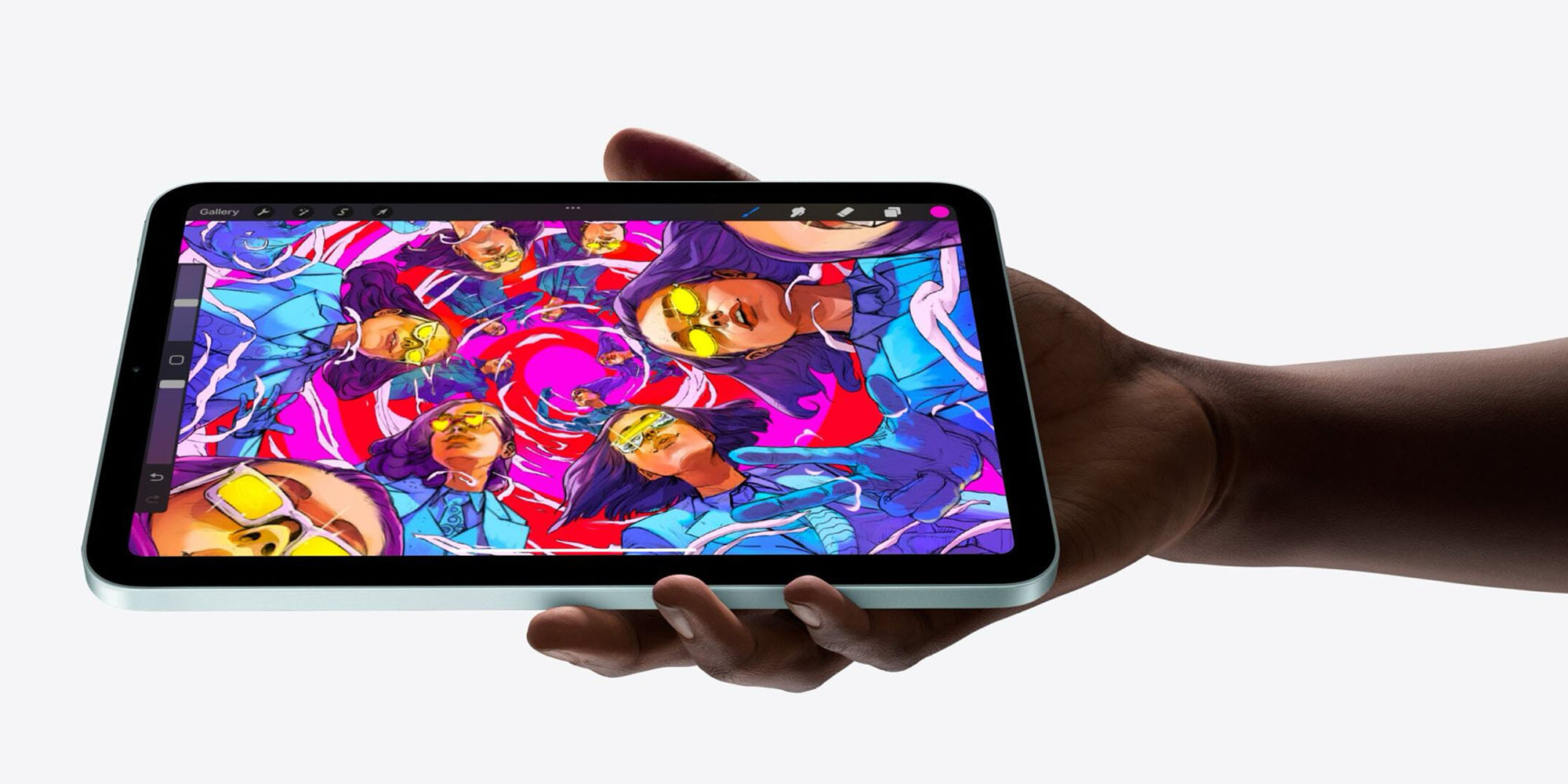 Новый iPad mini доступен уже сегодня | Промо-изображение Apple с приложением Procreate