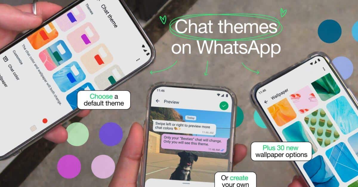 WhatsApp начинает устанавливать темы для чатов для всех