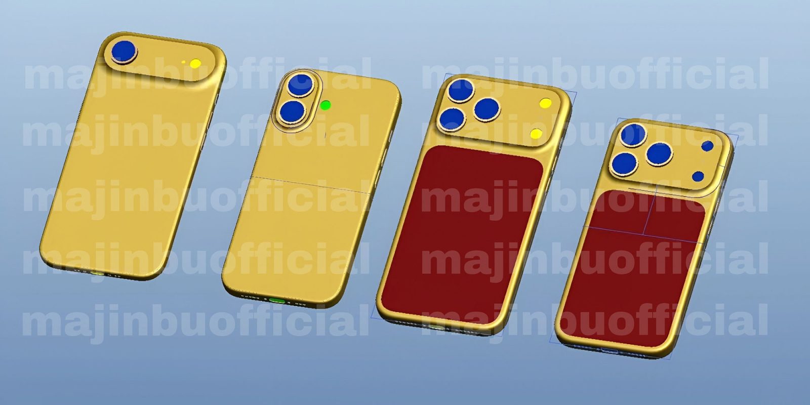 Вот полный модельный ряд iPhone 17, согласно трем громким утечкам | чертеж CAD, которым поделился Majin Bu