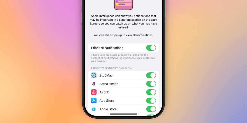 Приоритетные уведомления iOS 18.4 beta 2