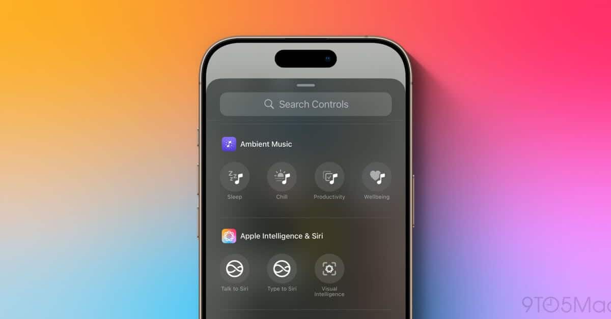 Центр управления добавляет новые элементы управления AI и Siri в iOS 18.4 beta 2
