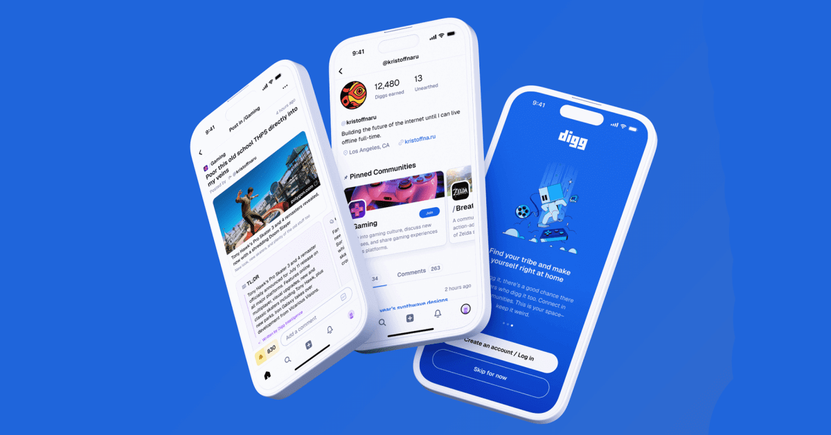 Digg возвращается, так как его покупают соучредители Digg и Reddit Кевин Роуз и Алексис Оханиан