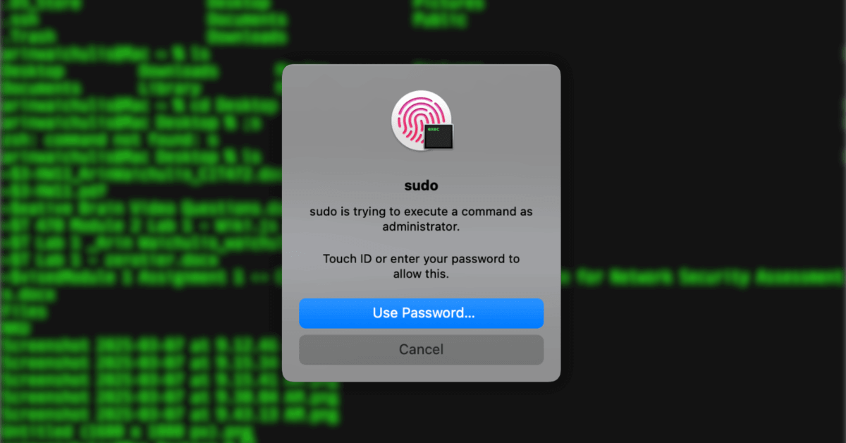 Хватит вводить пароль sudo, вот как использовать Touch ID вместо него