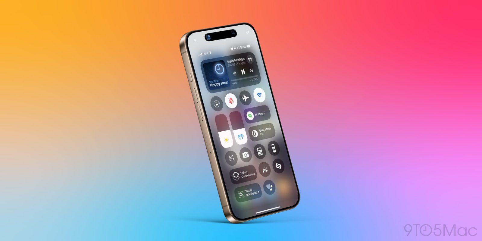 Центр управления iOS 18.4