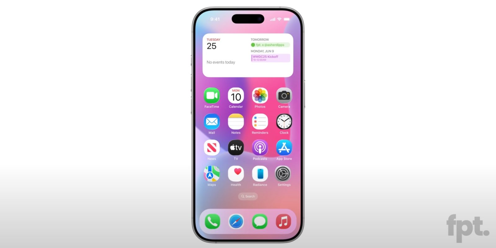 Главный экран iOS 19